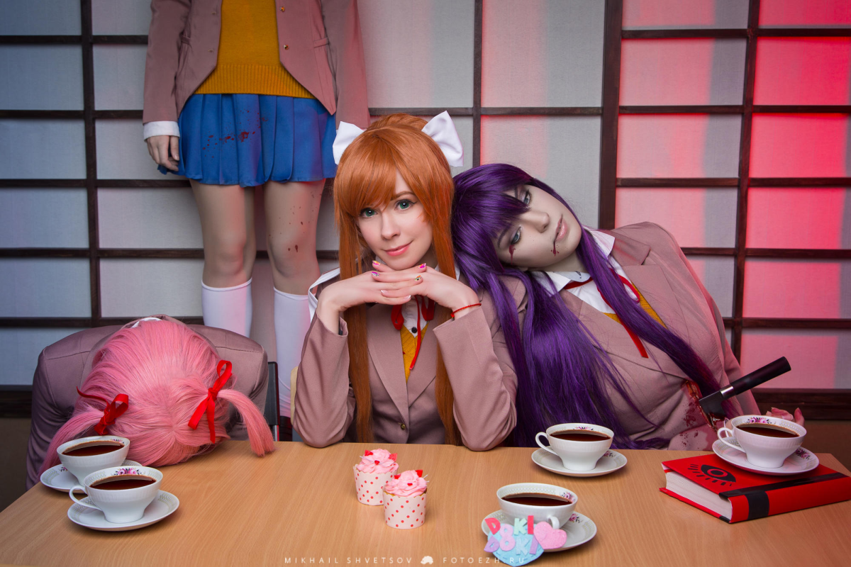 Personagens ganham vida com cosplay de doki doki literature club