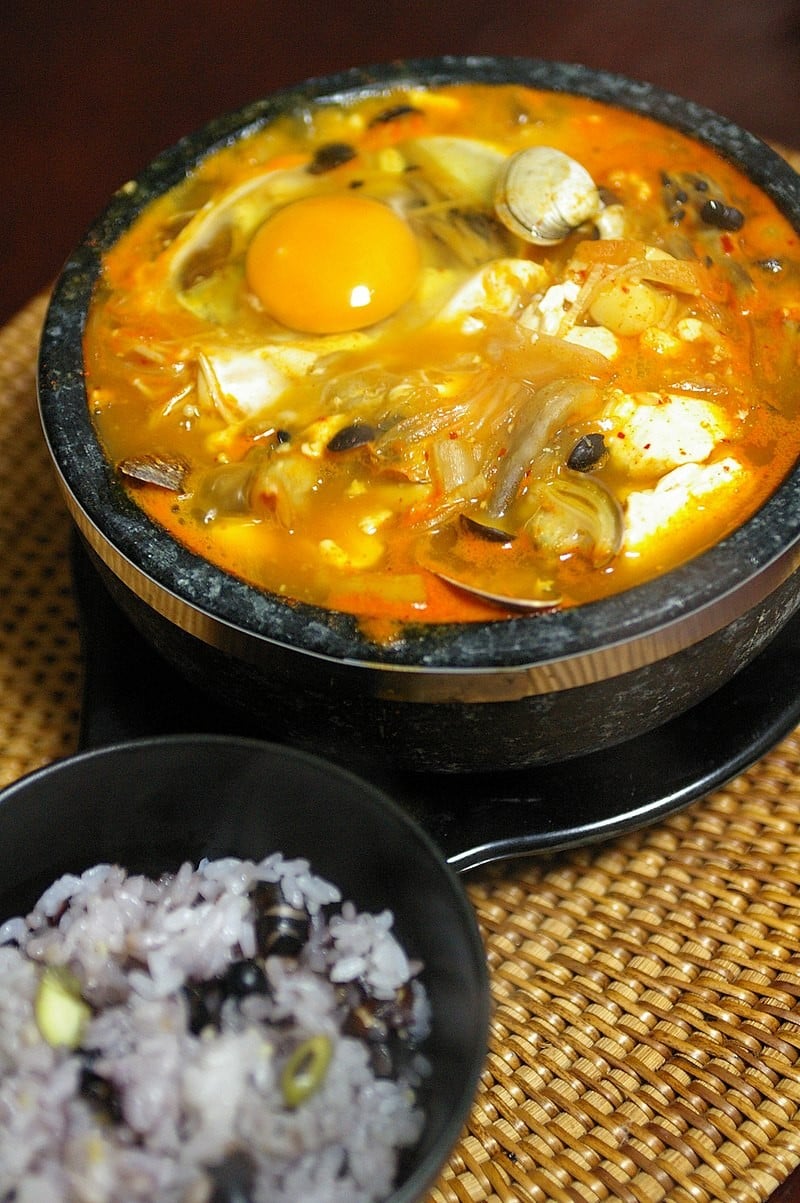 Kimchi and tofu soup