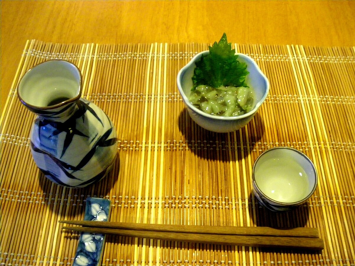 Macarrão de chá verde frio