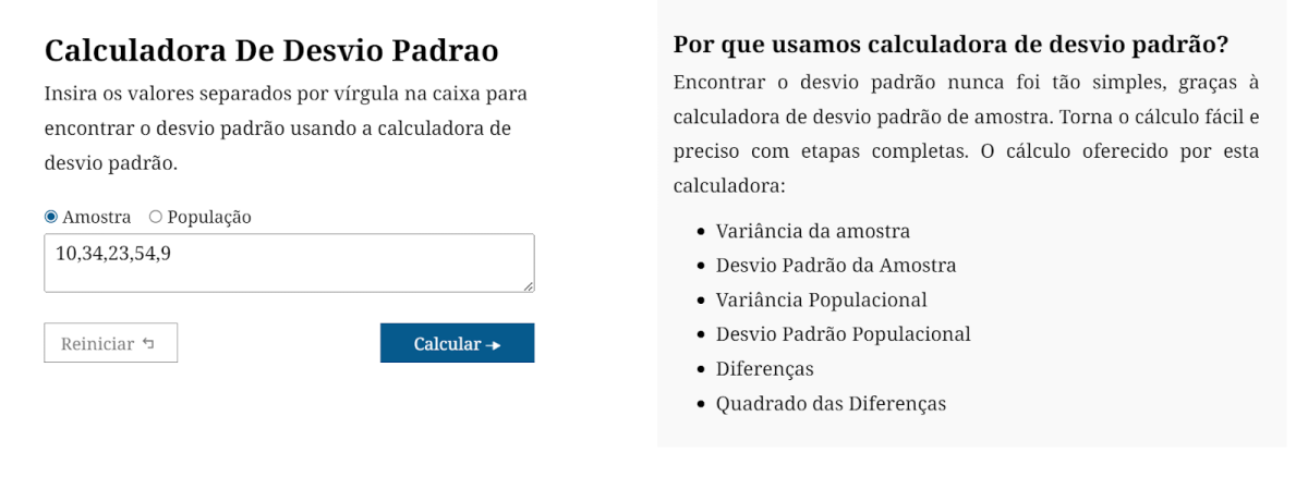 Guia passo a passo para desvio padrão e erro padrão