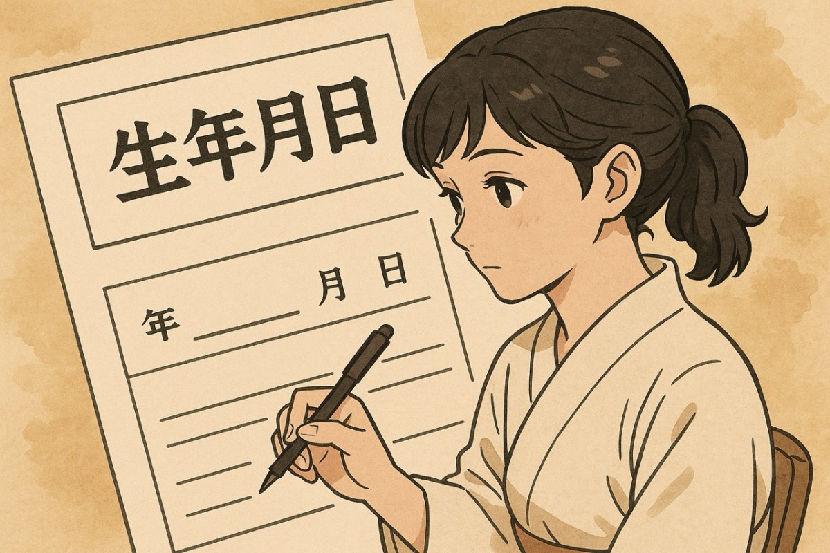 生年月日 - preenchendo datas em japonês